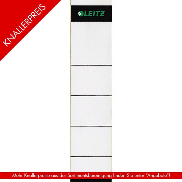 LEITZ Ordnerrücken-Etikett, 39 x 192 mm, kurz, schmal, grau