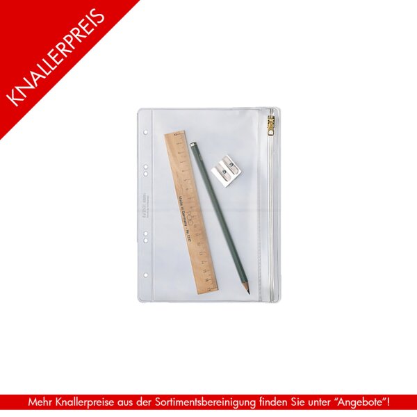 LEITZ Reißverschlusstasche, A5, PVC, genarbt, 0,20 mm