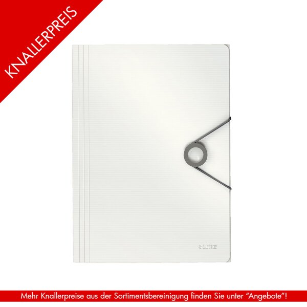 LEITZ Eckspannermappe Solid, DIN A4, PP, weiß