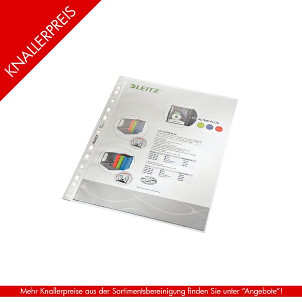 LEITZ Prospekthülle Standard A4, PP, genarbt, 0,09 mm -...