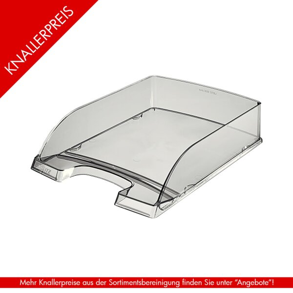 LEITZ Briefablage Plus Transparent A4 - grau-transparent