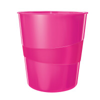 Papierkorb WOW aus Kunststoff 15 Liter - pink-metallic