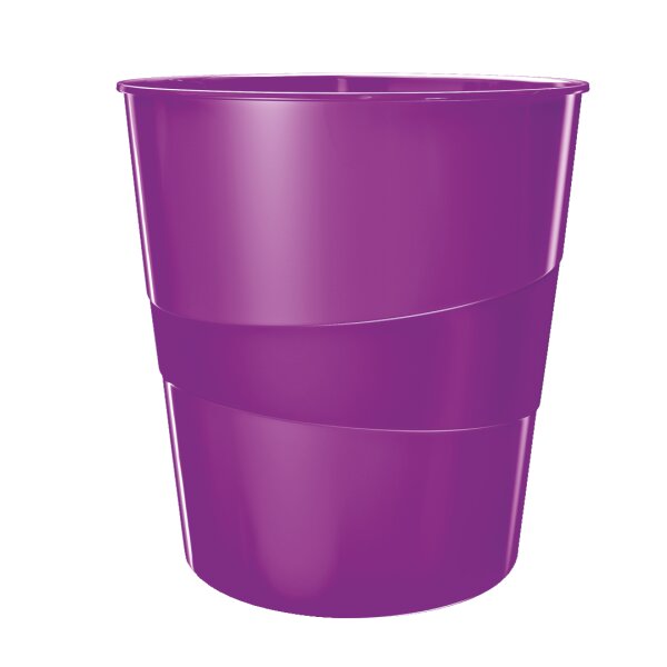 Papierkorb WOW aus Kunststoff 15 Liter - violett