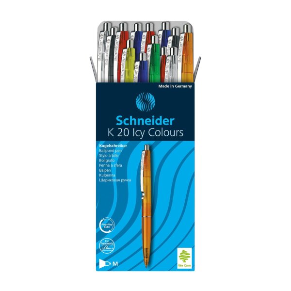 Kugelschreiber K20 Icy Colours 20er Pack sortiert, Mine blau