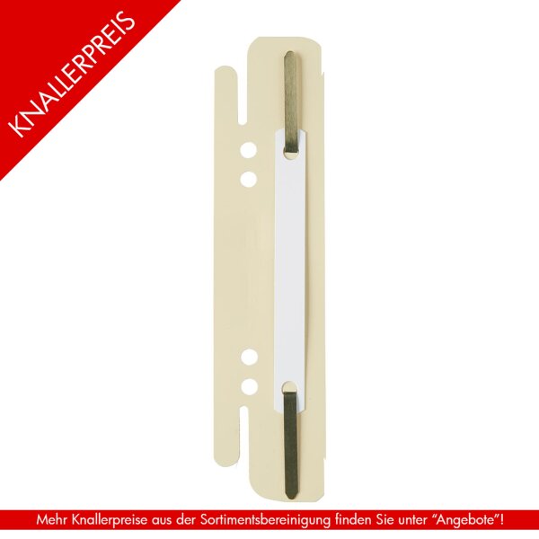 LEITZ Einsteck-Heftstreifen, 38 x 158 mm, PVC, sand...