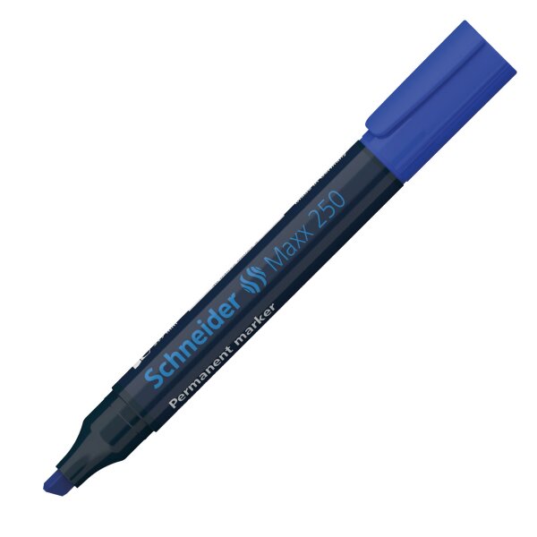 Permanent-Marker Maxx 250 blau, Keilspitze 2+7mm
