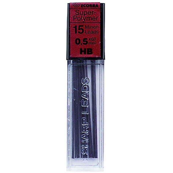 Ersatzminen 0,5 mm Härte HB, 15 St./Dose