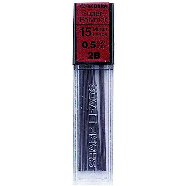 Ersatzminen 0,5 mm Härte 2B, 15 St./Dose