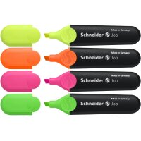 Textmarker Job - 4er Etui sortiert