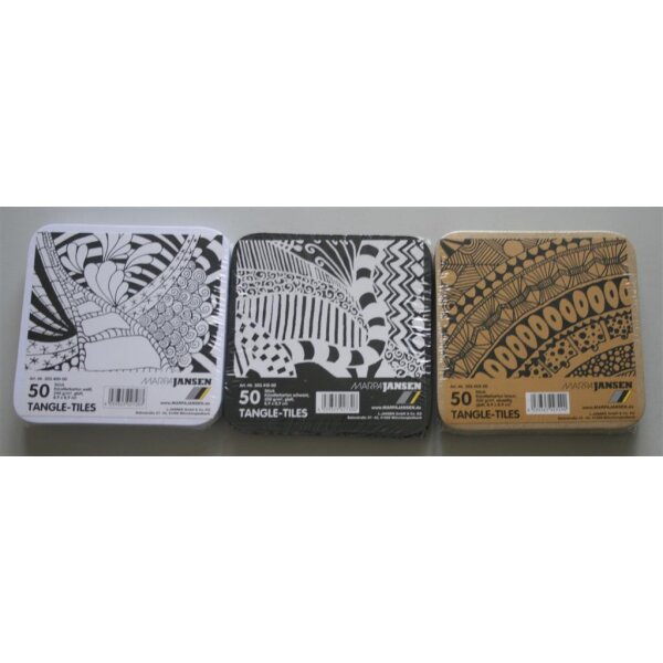 Tangle-Tiles 230 8,9x8,9 braun - 50 Stück