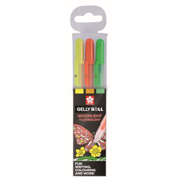 Gelly Roll MOONLIGHT 06 - 3er Set HAPPY gelb, orange,...