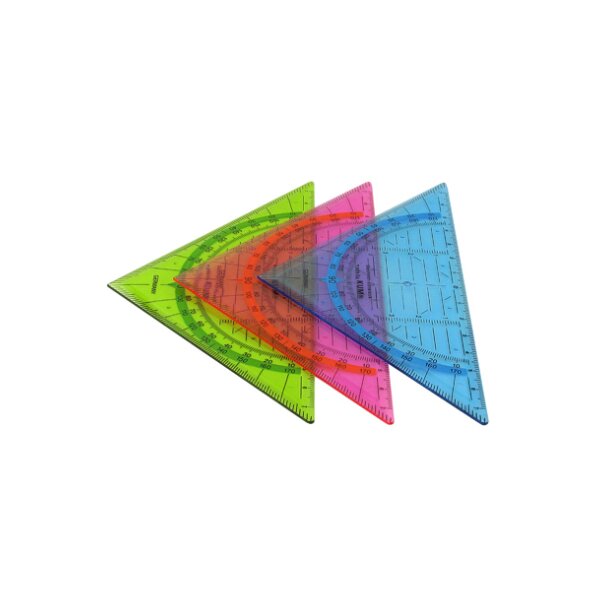 Geometriedreieck ?Pop, 16 cm, farbig sortiert
