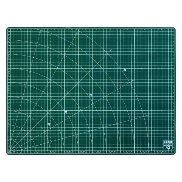 Schneideunterlage 60x45 grün / grün, cm-Raster
