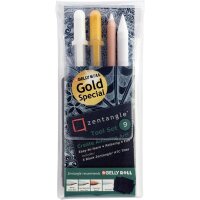 ZENTANGLE TOOL SET 9-teilig - 2 Gel-Stifte (gold/weiss),...