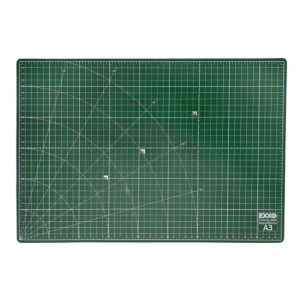 Schneideunterlage 45x30 grün / grün, cm-Raster