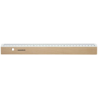Holzlineal, weiße Facette, 30 cm