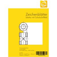 Schulzeichenkarton blanko A4 mit Rand und Schriftfeld, 20 Blatt