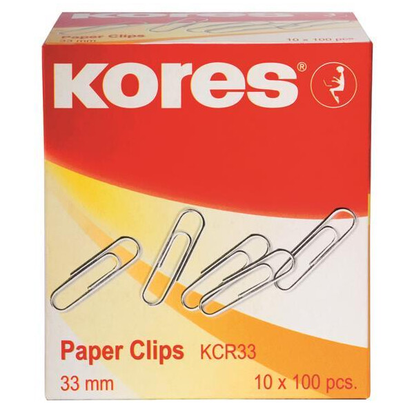Kores Büroklammern „PAPER CLIPS“;25mm;Rundkopf